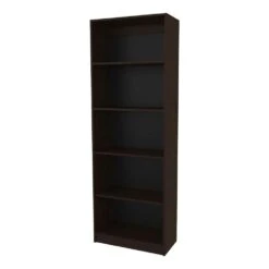11.80 In. W X 24.70 In. D X 71 In. H Brown Wood Freestanding Linen Cabinet W/5-Shelves In Walnut