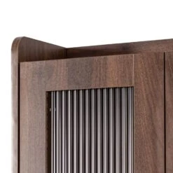 Farmhouse Kitchen Hutch Buffet Cabinet With Microwave Stand, Freestanding Buffet Sideboard Coffee Bar Cabinet In Walnut -Tahanbath walnut tahanbath pantry organizers z w688134370 44 1000