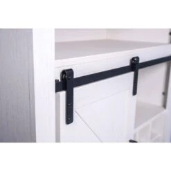 Small Storage Cabinet With Sliding Barn Door And Wine Shelf -Tahanbath white oak tahanbath pantry organizers z w3151p264504 4f 1000