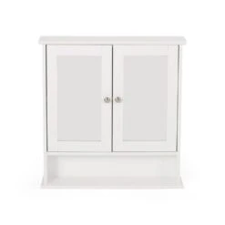 5.25 In. W X 22.25 In. D X 23.00 In. H Bathroom Storage Wall Cabinet In White -Tahanbath white tahanbath bathroom wall cabinets z 66605 1f 1000