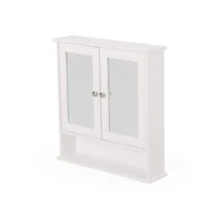 5.25 In. W X 22.25 In. D X 23.00 In. H Bathroom Storage Wall Cabinet In White -Tahanbath white tahanbath bathroom wall cabinets z 66605 44 1000