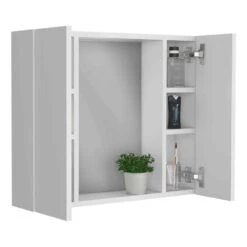 5.40 In. W X 23.60 In. D X 19.50 In. H Bathroom Storage Wall Cabinet In White -Tahanbath white tahanbath bathroom wall cabinets z b07091821 44 1000
