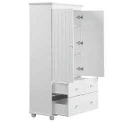 15.80 In. Wx 30.60 In. D X 62.70 In. H Bathroom Storage Wall Cabinet In White -Tahanbath white tahanbath bathroom wall cabinets z n725p183256k 4f 1000