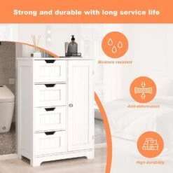 11.81 In. W X 22.50 In. D X 32.68 In. H Bathroom Storage Wall Cabinet In White -Tahanbath white tahanbath bathroom wall cabinets z w28222278 4f 1000
