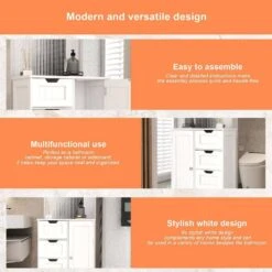 11.81 In. W X 22.50 In. D X 32.68 In. H Bathroom Storage Wall Cabinet In White -Tahanbath white tahanbath bathroom wall cabinets z w28222278 fa 1000