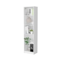 71.10 In. Tall Particle Board Sutton Slim Bookcase With Modern 5-Shelf Design In White 12 71.10 In. Tall Particle Board Sutton Slim Bookcase With Modern 5-Shelf Design In White -Tahanbath white tahanbath bookcases bookshelves z b128p176166 44 1000