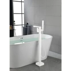 Single-Handle Claw Foot Freestanding Tub Faucet In. White -Tahanbath white tahanbath claw foot tub faucets z w1272 57915 4f 1000