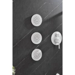 Single-Handle Claw Foot Tub Faucet With Hand Shower Body Shower Bodyspray (White - 3pcs) In. White -Tahanbath white tahanbath claw foot tub faucets z w928100920 44 1000