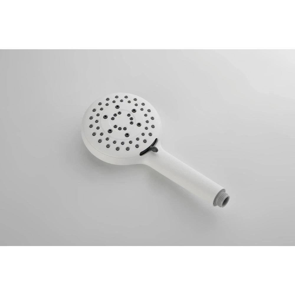 4-Spray Round High Preasure Adjustable Slide Bar Shower And Soap Dish With Hand Shower In White 6 4-Spray Round High Preasure Adjustable Slide Bar Shower And Soap Dish With Hand Shower In White - Image 6