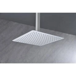 1-Spray Patterns With 2.5 GPM 0 In. Ceiling Mount Rain Fixed Shower Head In White -Tahanbath white tahanbath fixed shower heads z w1272 57894 44 1000
