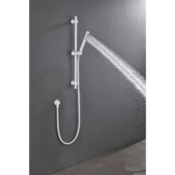 1-Spray Wall Mount Handheld Shower Head 1.8 GPM In White -Tahanbath white tahanbath handheld shower heads z w2287p282324 31 1000