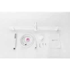 1-Spray Wall Mount Handheld Shower Head 1.8 GPM In White -Tahanbath white tahanbath handheld shower heads z w2287p282324 fa 1000