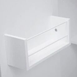 53.9 In. Rolling Kitchen Cart Island With Drop Leaf: 3-Tier Pull-Out Storage, Spice/Towel Racks And Internal In White -Tahanbath white tahanbath kitchen carts z wf312383aaw 44 1000