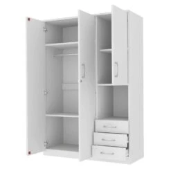 20 In. W X 47.20 In. D X 68.90 In. H White Particle Board Freestanding Linen Cabinet W/Shelves And 3-Drawers In White -Tahanbath white tahanbath linen cabinets ct xl 000011k 4f 1000