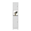 14.30 In. W X 16 In. D X 67.80 In. H White Particle Board Freestanding Linen Cabinet With 5-Shelves In White