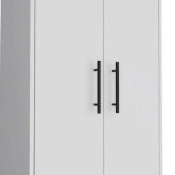23.62 In. W X 11.81 In. D X 71.10 In. H White Wood Freestanding Linen Cabinet With 5-Shelves And 2-Door In White -Tahanbath white tahanbath linen cabinets ct xl p148774 44 1000