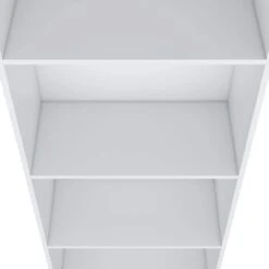 71.10 In. W X 24.70 In. D X 71.10 In. H White Wood Freestanding Linen Cabinet With 4-Storage Shelves In White -Tahanbath white tahanbath linen cabinets ct xl p175156 44 1000