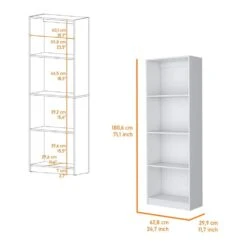 71.10 In. W X 24.70 In. D X 71.10 In. H White Wood Freestanding Linen Cabinet With 4-Storage Shelves In White -Tahanbath white tahanbath linen cabinets ct xl p175156 c3 1000
