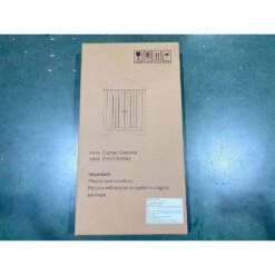 12.40 In. W X 23.62 In. D X 31.89 In. H MDF Freestanding Linen Cabinet With 2-Doors And Adjustable Shelve In White -Tahanbath white tahanbath linen cabinets ct xl p175911 1f 1000