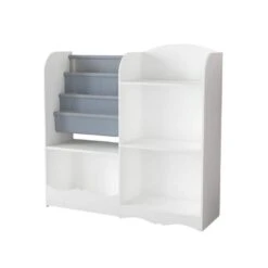 10.20 In. W X 33.70 In. D X 32.10 In. H White MDF Freestanding Linen Cabinet With Toy Storage Organizer In White 11 10.20 In. W X 33.70 In. D X 32.10 In. H White MDF Freestanding Linen Cabinet With Toy Storage Organizer In White -Tahanbath white tahanbath linen cabinets ct xl p221066 4f 1000