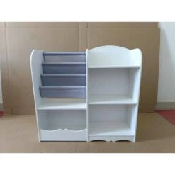 10.20 In. W X 33.70 In. D X 32.10 In. H White MDF Freestanding Linen Cabinet With Toy Storage Organizer In White 14 10.20 In. W X 33.70 In. D X 32.10 In. H White MDF Freestanding Linen Cabinet With Toy Storage Organizer In White -Tahanbath white tahanbath linen cabinets ct xl p221066 fa 1000