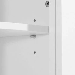 15 In. W X 30.60 In. D X 61.70 In. H White MDF Freestanding Linen Cabinet With 3 Drawers And Adjustable Shelves In White -Tahanbath white tahanbath linen cabinets ct xl p236498k 1f 1000