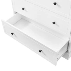 16.40 In. W X 32.80 In. D X 69.20 In. H White MDF Freestanding Linen Cabinet With 3-Drawers And Shelves In White -Tahanbath white tahanbath linen cabinets ct xl p262026k 1f 1000