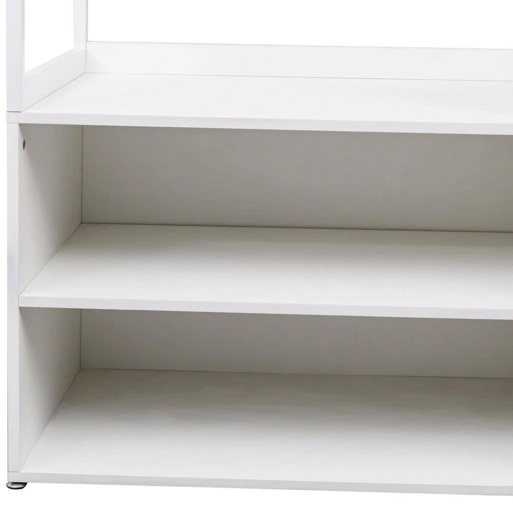 15.75 In. W X 39.37 In. D X 70.87 In. H White Wood Freestanding Linen Cabinet W/Drawers And 6-Shelves In White 6 15.75 In. W X 39.37 In. D X 70.87 In. H White Wood Freestanding Linen Cabinet W/Drawers And 6-Shelves In White - Image 6