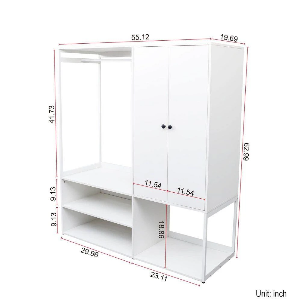 15.75 In. W X 39.37 In. D X 70.87 In. H White Wood Freestanding Linen Cabinet W/Drawers And 6-Shelves In White 3 15.75 In. W X 39.37 In. D X 70.87 In. H White Wood Freestanding Linen Cabinet W/Drawers And 6-Shelves In White - Image 3