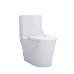 Dual Flush Single Flush: Other Elongated One Piece Toilet White