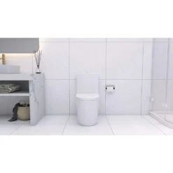 Dual Flush Single Flush: Other Elongated One Piece Toilet White -Tahanbath white tahanbath one piece toilets k w2826p192007 fa 1000
