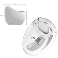 1-Piece 1.28 GPF Single Flush Egg Shape Toilet In Glossy White -Tahanbath white tahanbath one piece toilets z w2973p248391 c3 1000