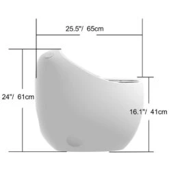 1-Piece 1.28 GPF Single Flush Egg Shape Toilet In Glossy White -Tahanbath white tahanbath one piece toilets z w2973p248391 d4 1000