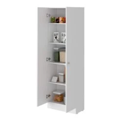 Buxton Rectangle 2-Door Storage Tall Cabinet White -Tahanbath white tahanbath pantry organizers z b06280488 44 1000