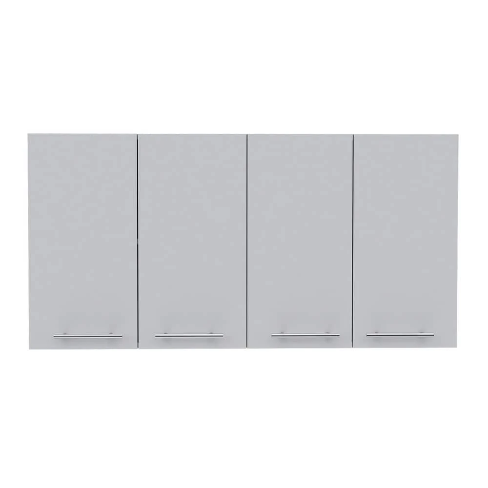 120 Wall Cabinet, 4-Doors, 2-Cabinets, 2-Shelves-White 2 120 Wall Cabinet, 4-Doors, 2-Cabinets, 2-Shelves-White - Image 2
