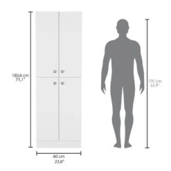 Freestanding 71 In. H Kitchen Pantry Cabinet With 4-Doors And 5-Adjustable Shelves -Tahanbath white tahanbath pantry organizers z b070p188842 4f 1000