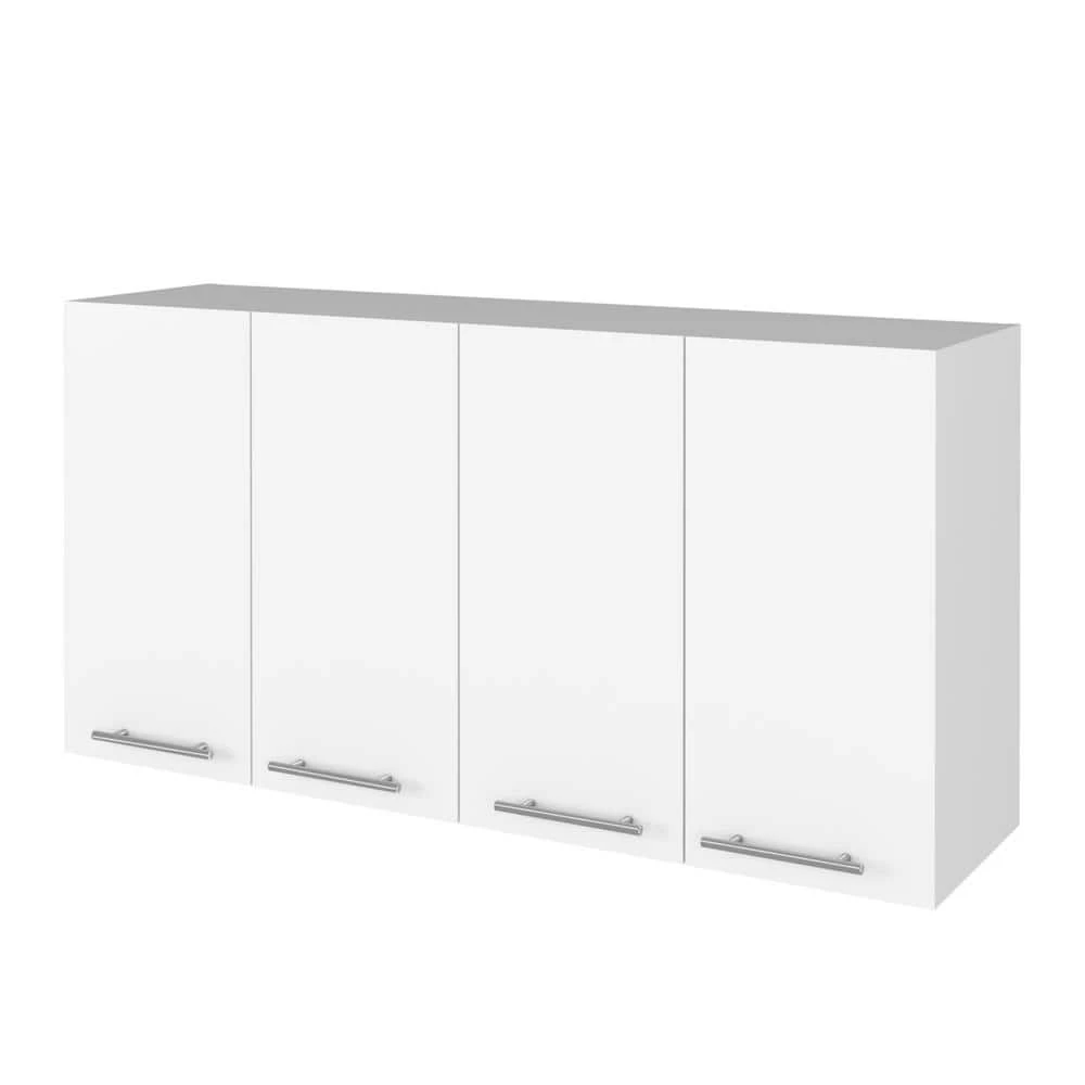 Kitchen Cabinet Durham, Four Doors, White Finish 1 Kitchen Cabinet Durham, Four Doors, White Finish