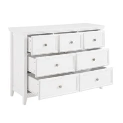 Modern 7-Drawer Dresser: Ideal For Living Room Storage With A Farmhouse Touch In White -Tahanbath white tahanbath pantry organizers z w2275p149784 4f 1000