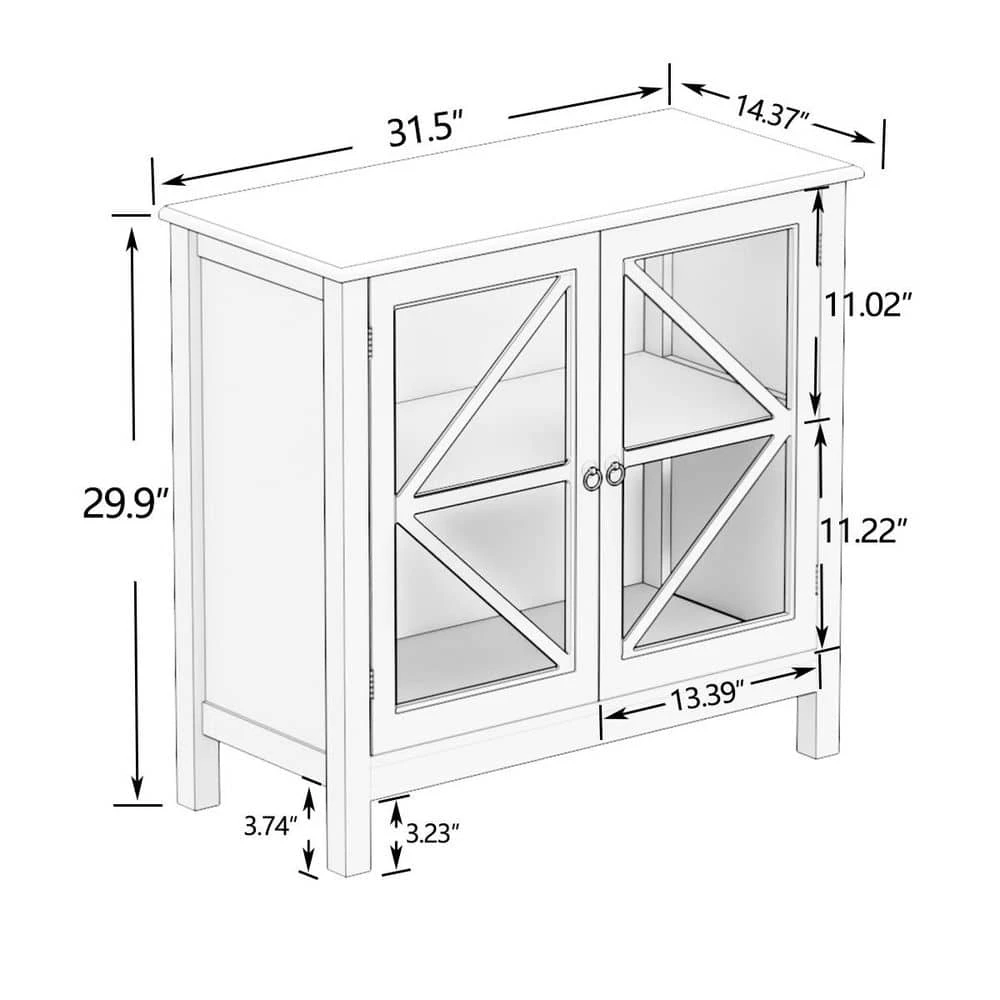 Kitchen Cabinet With Double Glass Doors 6 Kitchen Cabinet With Double Glass Doors - Image 6