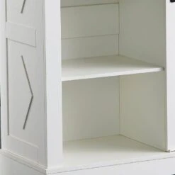 39 In. White And Walnut Sliding Barn Door Buffet Sideboard-Coffee Bar W/ Storage And 2 Drawer For Dining And Living Room -Tahanbath white tahanbath pantry organizers z w2948p245259 c3 1000