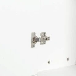 Freestanding Cabinet With Inadjustable Shelves And 2-Doors For Kitchen, Dining Room, White -Tahanbath white tahanbath pantry organizers z w33165045 44 1000