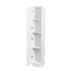 Freestanding Cabinet With Inadjustable Shelves And 2-Doors For Kitchen, Dining Room, White
