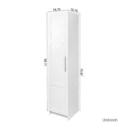 Stackable Wall Mounted Storage Cabinet, 15.75 In. D X 15.75 In. W X 70.87 In. H, White -Tahanbath white tahanbath pantry organizers z w33167273 4f 1000