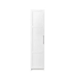 Stackable Wall Mounted Storage Cabinet, 15.75 In. D X 15.75 In. W X 70.87 In. H, White -Tahanbath white tahanbath pantry organizers z w33167273 c3 1000