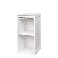 WHITE Color Modular Wine Bar Cabinet With Storage Shelves With Hutch For Dining Room -Tahanbath white tahanbath pantry organizers z w331p242729 1f 1000