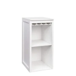 WHITE Color Modular Wine Bar Cabinet With Storage Shelves With Hutch For Dining Room -Tahanbath white tahanbath pantry organizers z w331p242729 4f 1000