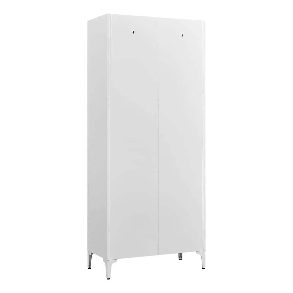 2-Door All-Steel Storage Cabinet Adjustable Shelves In White 4 2-Door All-Steel Storage Cabinet Adjustable Shelves In White - Image 4