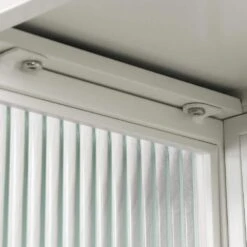 Modern 23.62" Two-Door Wall Cabinet With Glass Doors, Two-Tier Storage, Open Shelf & Towel Rack-Multiple Rooms In White -Tahanbath white tahanbath pantry organizers z w757119332 fa 1000