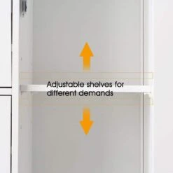 Small Bathrooom Storage Cabinet, Freestanding Storage Cabinet EntryWay Cabinet Home Storage For Living Room In White -Tahanbath white tahanbath pantry organizers z w965141553 76 1000