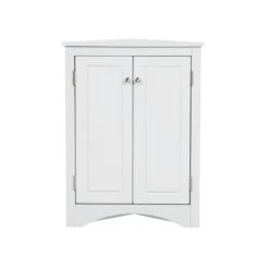 White Triangle Bathroom Storage Cabinet With Adjustable Shelves Freestanding Floor Cabinet For Home Kitchen 15 White Triangle Bathroom Storage Cabinet With Adjustable Shelves Freestanding Floor Cabinet For Home Kitchen -Tahanbath white tahanbath pantry organizers z wf291467aak 1f 1000